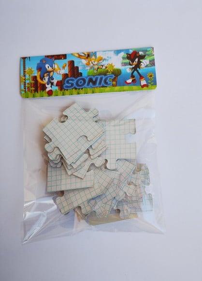 Quebra Cabeça Sonic 20x30cm Lembrancinha Infantil Brinde