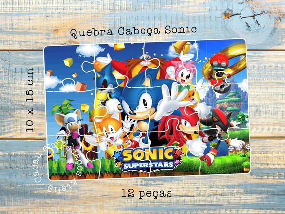 Quebra Cabeça Sonic Personalizado 10 x 15 cm
