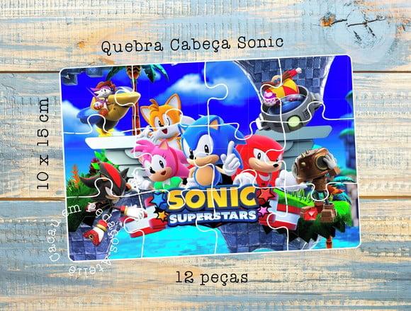 Quebra Cabeça Sonic Personalizado 10 x 15 cm