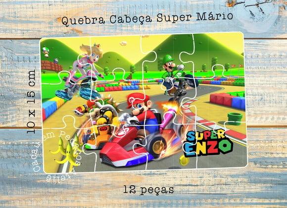Quebra Cabeça Super Mário Kart 10 x 15 cm