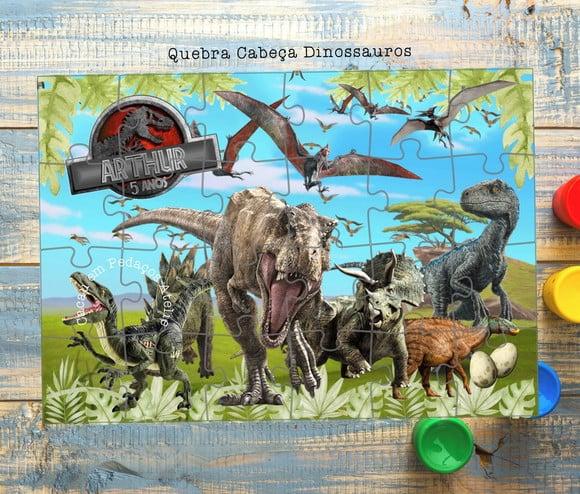 Quebra Cabeças 24 Peças Parque dos Dinossauros Lembrancinha