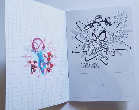Spidey e Amigos Álbum de Figurinhas e Desenhos de Colorir