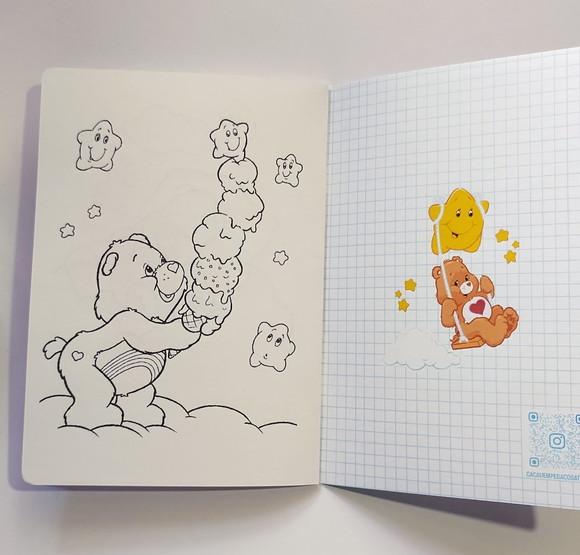 Ursinhos Carinhosos Álbum com Figurinhas Desenho Colorir