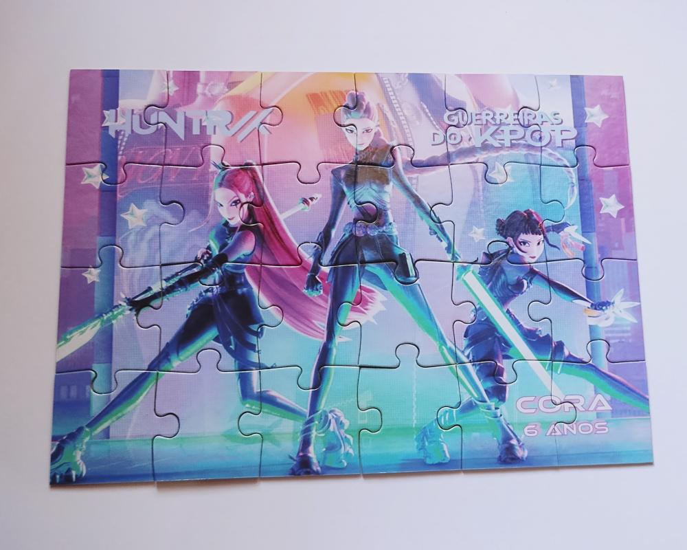 Huntrix Quebra Cabeça 24 Peças Personalizado Guerreiras do Kpop