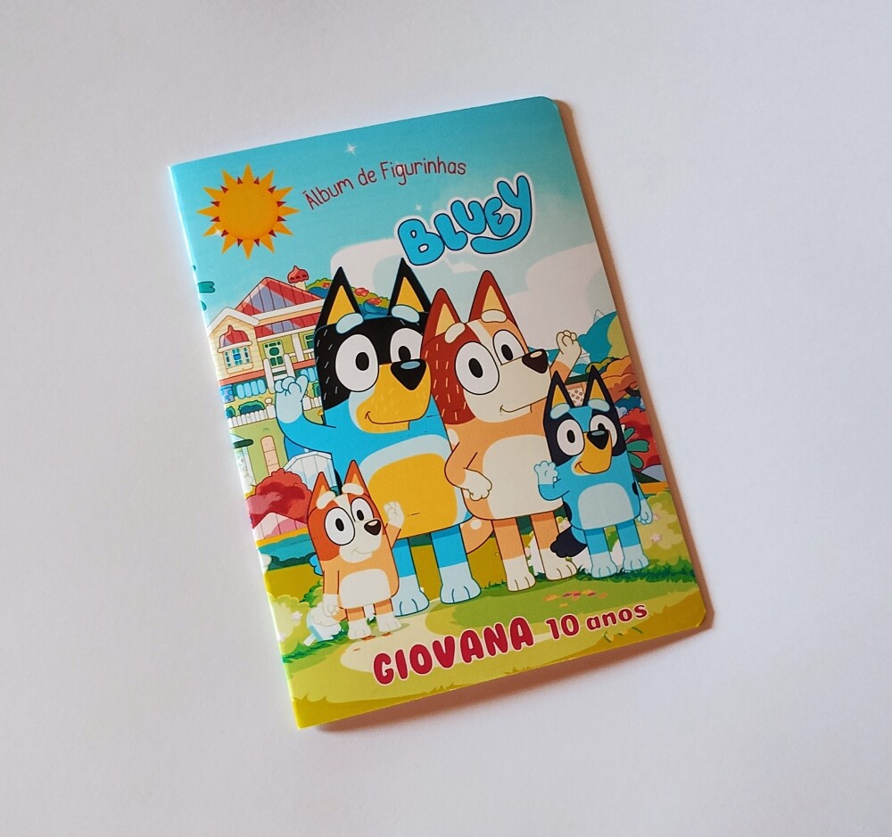 Álbum de Figurinhas Bluey Halloween Desenhos de Colorir