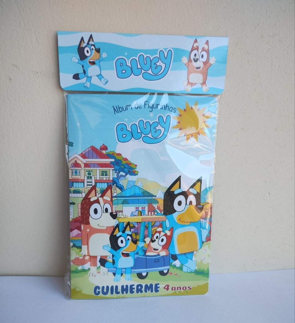Álbum de Figurinhas Bluey com Desenhos