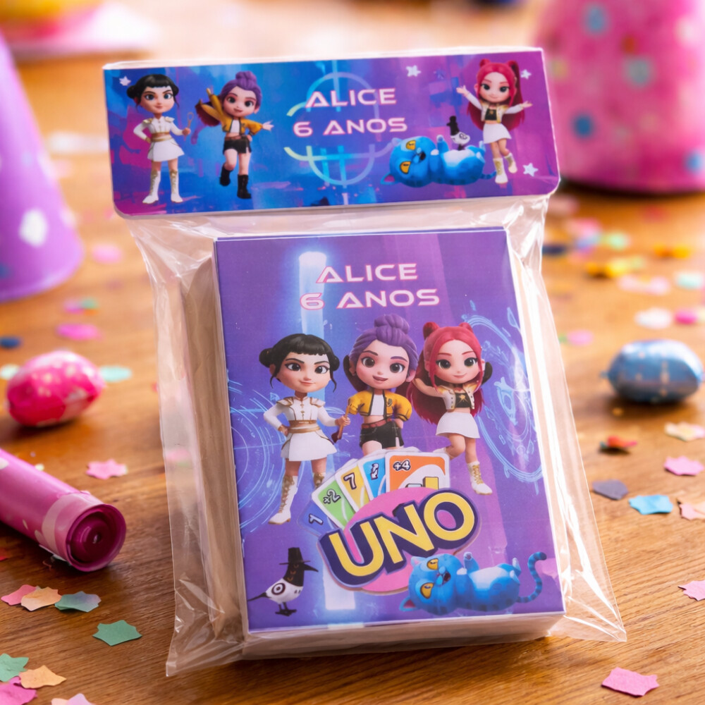 Guerreiras do Kpop Huntrix Kit Álbum + Uno Lembrancinha Festa