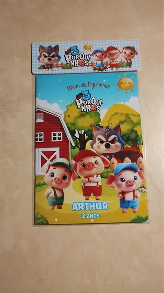 20 Álbum de Figurinhas e Desenhos de Colorir 3 Porquinhos