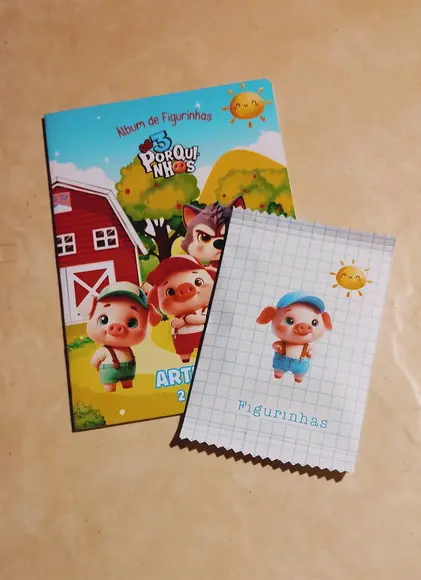 20 Álbum de Figurinhas e Desenhos de Colorir 3 Porquinhos