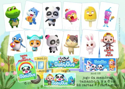 Jogos da Memória G Personalizado Baby Bus
