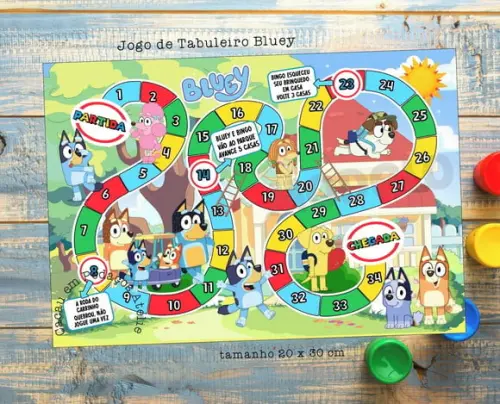 20 Jogos de Tabuleiro Bluey Lembrancinhas