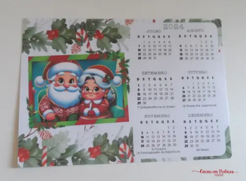 50 Calendários 15x20 cm Personalizado Natal Ano Novo Brinde