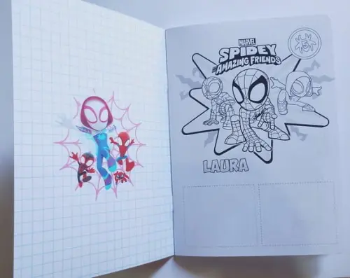 Álbum com Figurinhas Aranha Fantasma Spidey Desenho Colorir