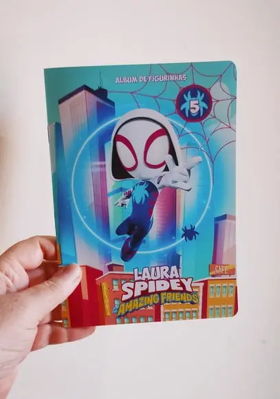 Álbum com Figurinhas Aranha Fantasma Spidey Desenho Colorir