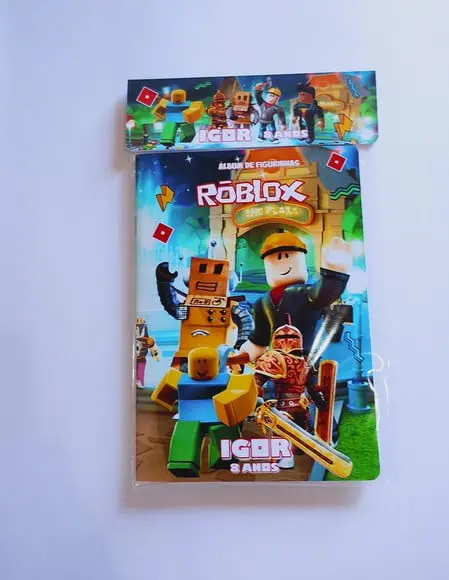 Álbum com Figurinhas Roblox Desenho Colorir Aniversário