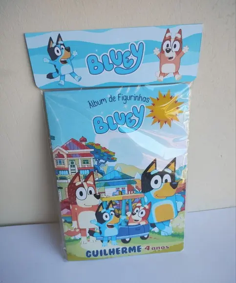 Álbum de Figurinhas com Desenhos para Colorir Bluey