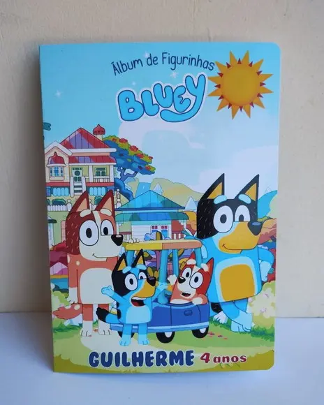 Álbum de Figurinhas com Desenhos para Colorir Bluey