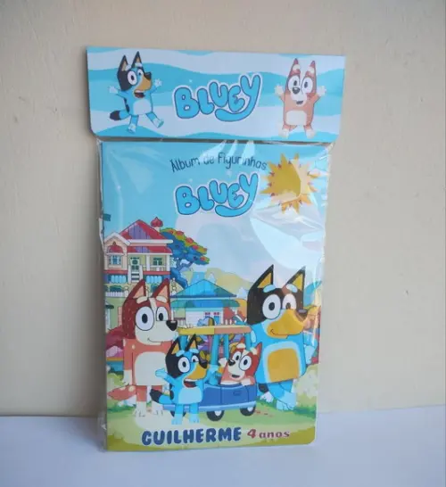 Álbum de Figurinhas com Desenhos para Colorir Bluey