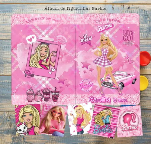 Álbum de Figurinhas e Desenhos Barbie Stickers