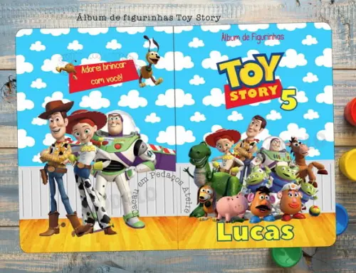 Álbum de Figurinhas com Desenhos para Colorir Toy Story
