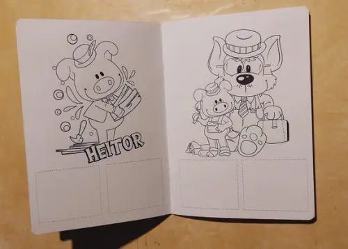 Álbum de Figurinhas e Desenhos de Colorir 3 Porquinhos