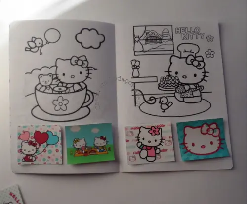 Álbum de Figurinhas e Desenhos de Colorir Hello Kitty