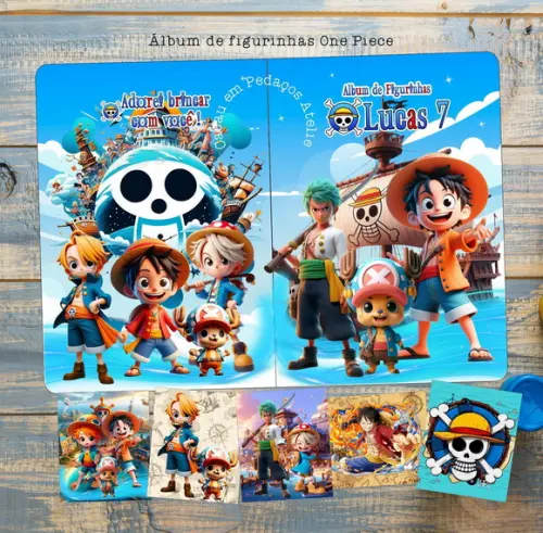 Álbum de Figurinhas e Desenhos de Colorir One Piece