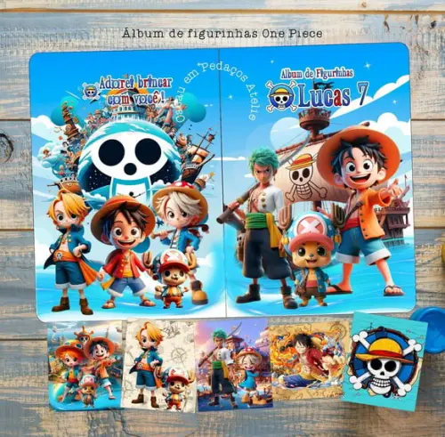 Álbum de Figurinhas e Desenhos de Colorir One Piece