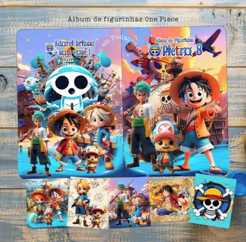 Álbum de Figurinhas e Desenhos de Colorir One Piece Livro
