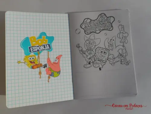 Álbum de Figurinhas e Desenhos para Colorir Bob Esponja