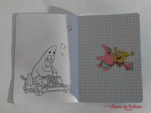 Álbum de Figurinhas e Desenhos para Colorir Bob Esponja