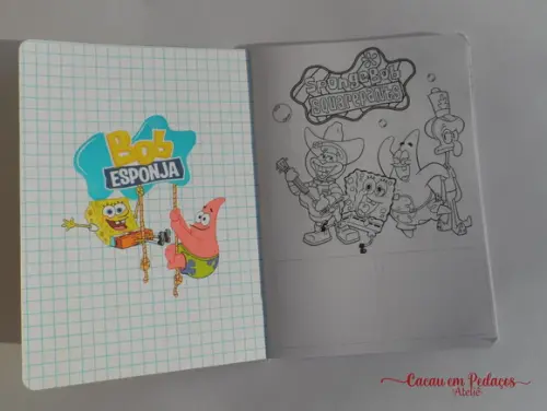 Álbum de Figurinhas e Desenhos para Colorir Bob Esponja