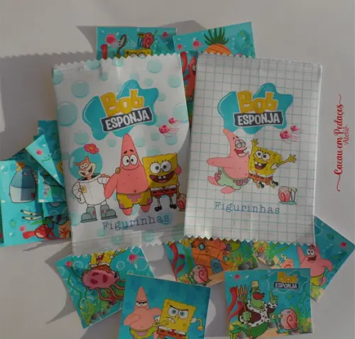 Álbum de Figurinhas e Livro de Colorir Bob Esponja