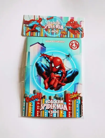 Álbum de Figurinhas Homem Aranha Spiderman Lembrancinha Festa Infantil