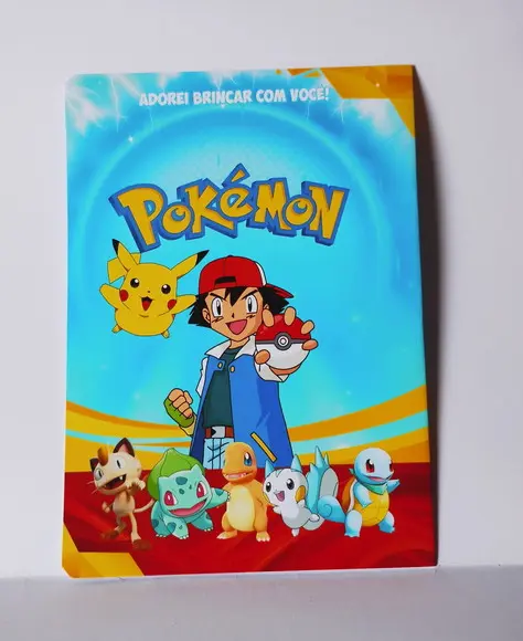 Álbum de Figurinhas Pokémon com Desenhos de Colorir