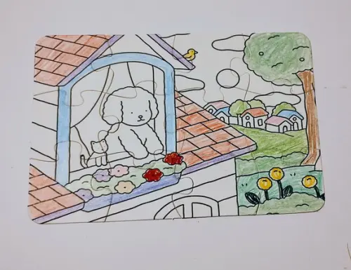 Bobbie Goods Quebra Cabeça Duplo Pintar Lembrancinha Festa