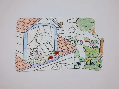 Bobbie Goods Quebra Cabeça Duplo Pintar Lembrancinha Festa