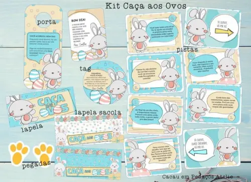 Caça aos Ovos + Desenhos para Colorir Páscoa