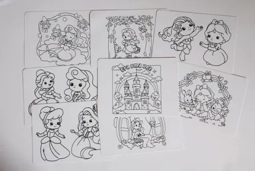 Cards Colorir Princesas + Adesivos Lembrancinha Festa