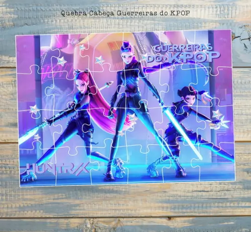 Guerreiras do Kpop Quebra Cabeça Lembrancinha Infantil Festa