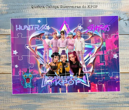 Guerreiras do Kpop Quebra Cabeça Lembrancinha Infantil Festa