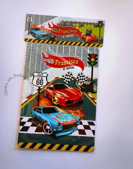 Hot Wheels Álbum de Figurinhas + Desenhos Colorir Lembrancin