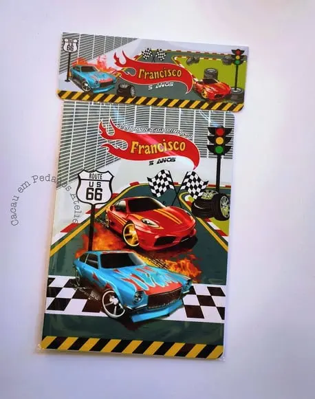 Hot Wheels Álbum de Figurinhas + Desenhos Colorir Lembrancinha de festa