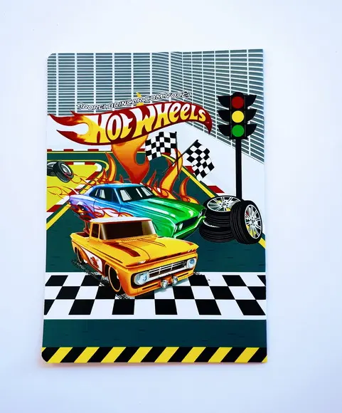 Hot Wheels Álbum de Figurinhas + Desenhos Colorir Lembrancin