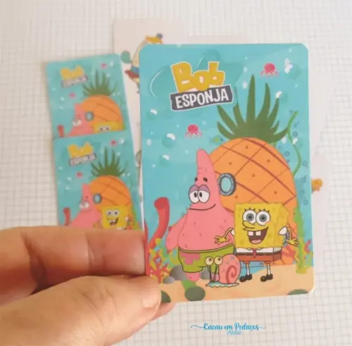 Jogo da Memória G Personalizado Bob Esponja 23 Cartas