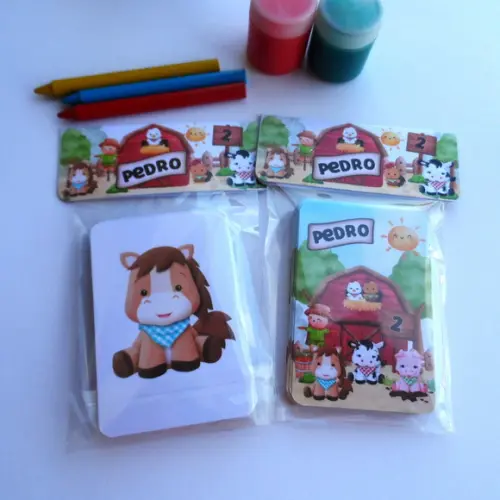 Jogo da Memória G Personalizado Fazendinha + Carta Mico