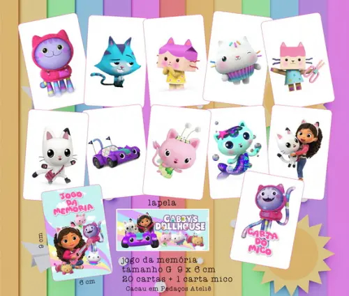 Jogo da Memória G Personalizado Casa Mágica Gaby