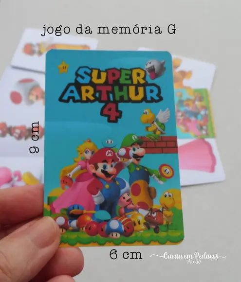Super Mário Jogo da Memória Personalizado Lembrancinha Festa In