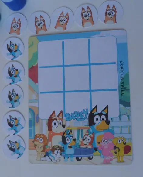 Jogo da Velha Bluey Personalizado Vários Temas