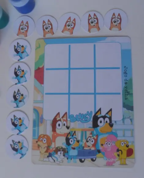 Jogo da Velha Bluey Personalizado Vários Temas